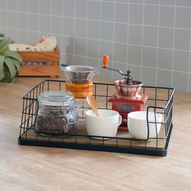 バスケット スタッキングワイヤー収納 浅型 | livingut | 詳細画像15 