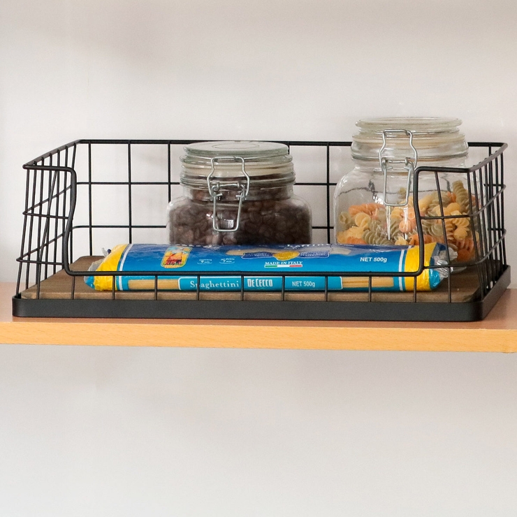 バスケット スタッキングワイヤー収納 浅型 | livingut | 詳細画像18 