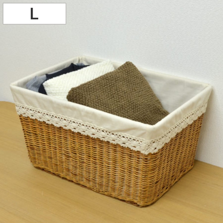バスケット 天然素材 レース | livingut | 詳細画像1 