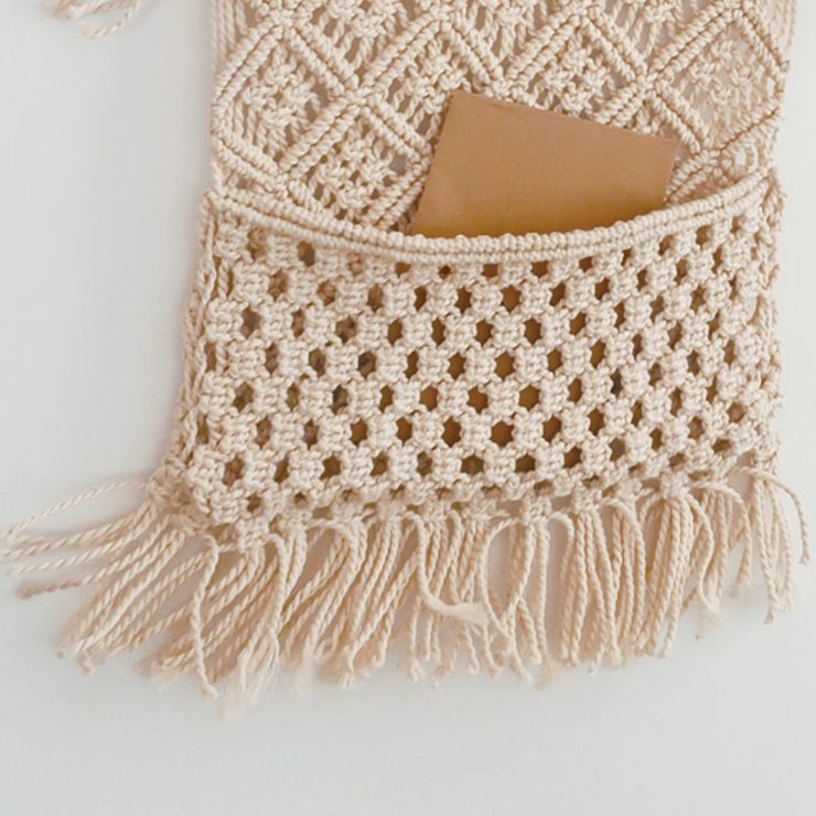 マクラメ ウォールタペストリー ポケット付き | livingut | 詳細画像6 