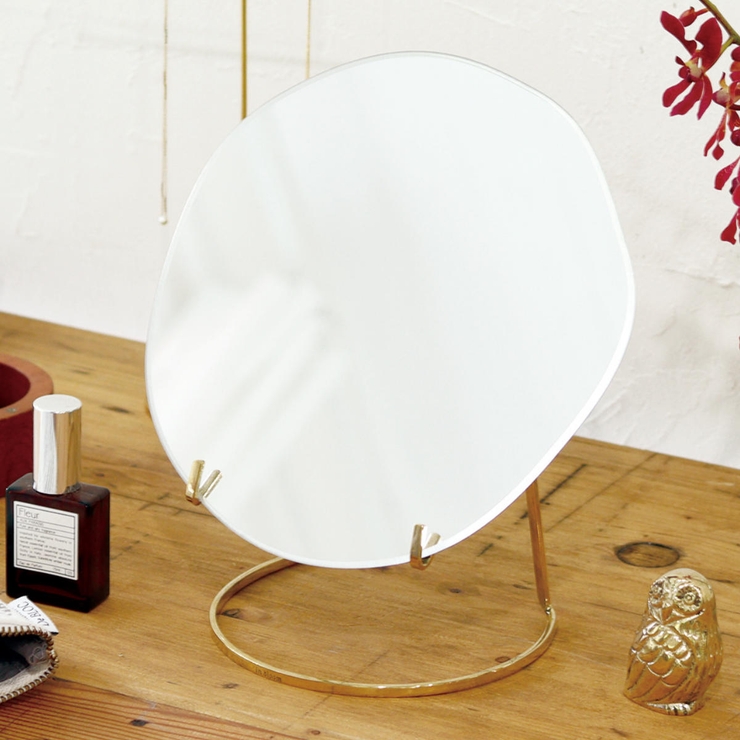 スタンドミラー Lサイズ ブラススタンドミラー | livingut | 詳細画像1 