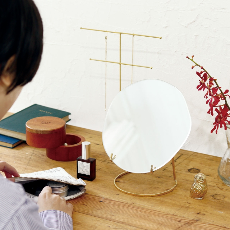 スタンドミラー Lサイズ ブラススタンドミラー | livingut | 詳細画像3 