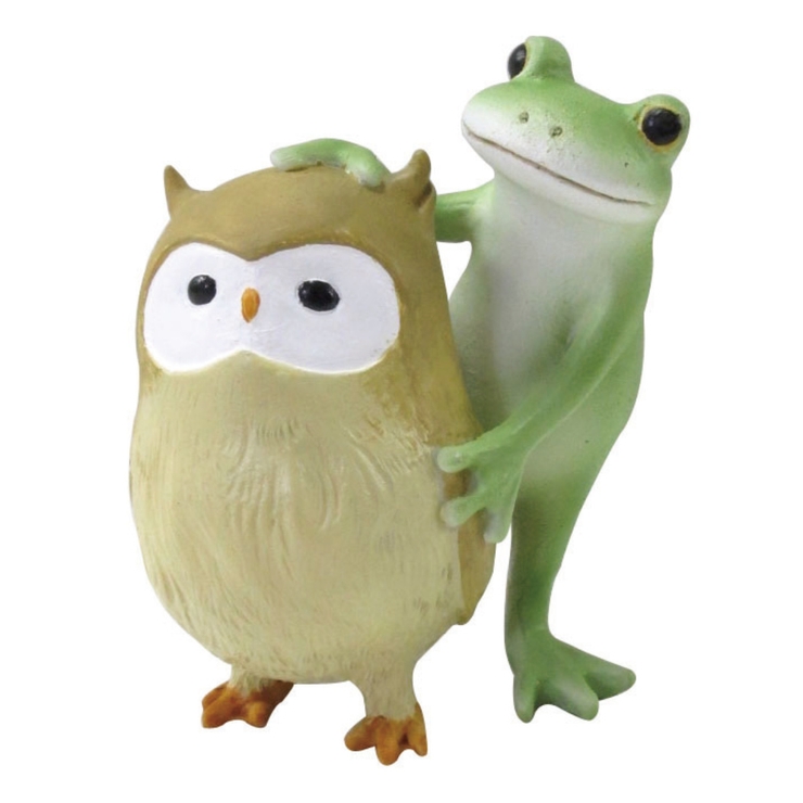 オブジェ カエル カエルとフクロウ | livingut | 詳細画像1 
