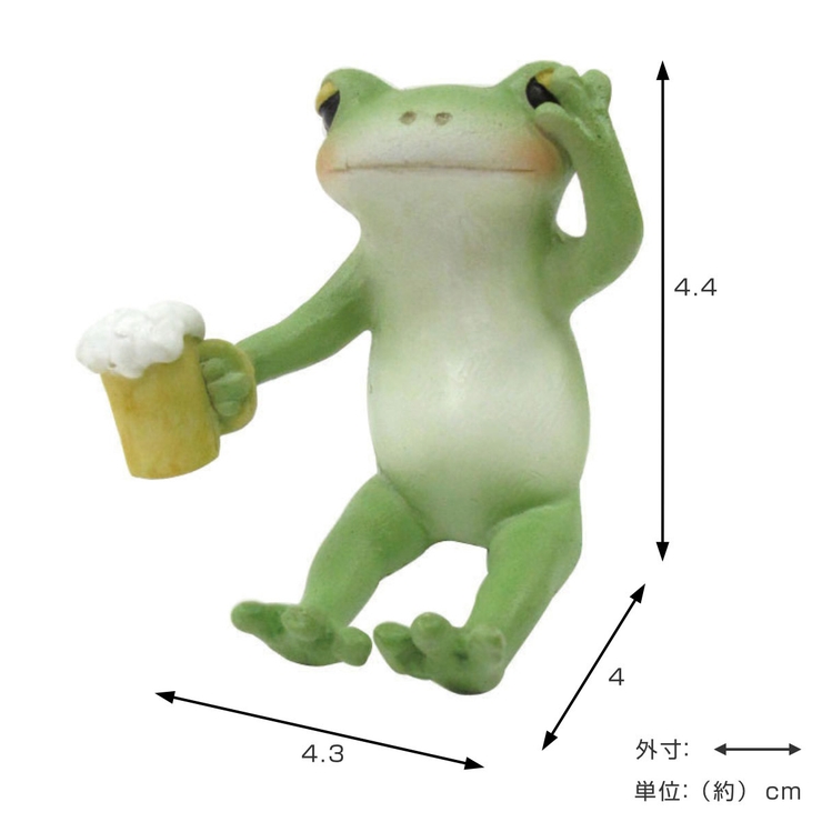 置き物 ほろよいのカエル Copeau | livingut | 詳細画像2 