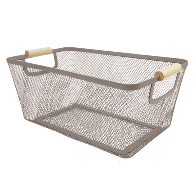 ウッドハンドルメッシュバスケット L リーニエ | livingut | 詳細画像9 