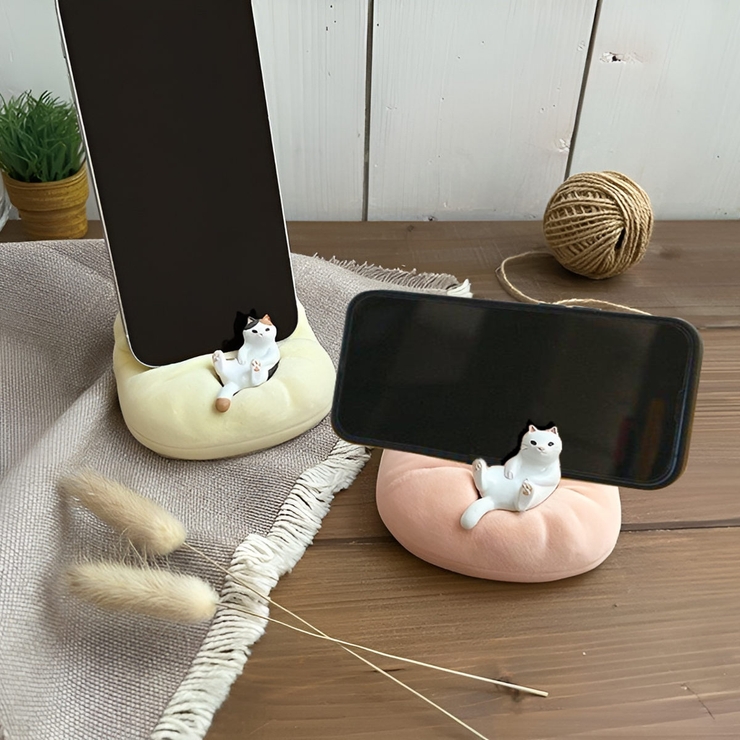 スマホスタンド ネコ くつろぎねこスマホスタンド | livingut | 詳細画像4 