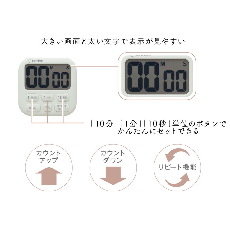 キッチンタイマー ポポラ6 壁掛け | livingut | 詳細画像3 