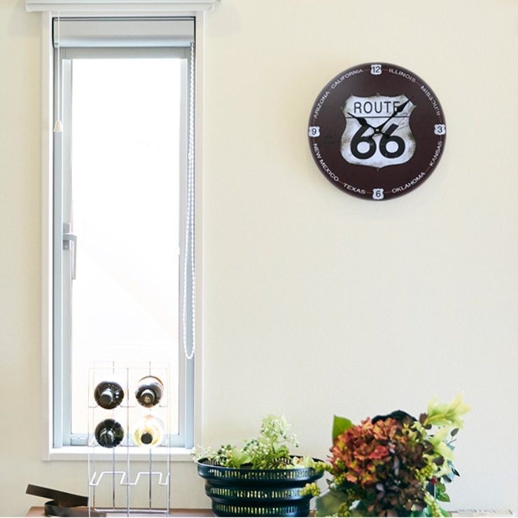掛け時計 33cm ルート66 | livingut | 詳細画像1 