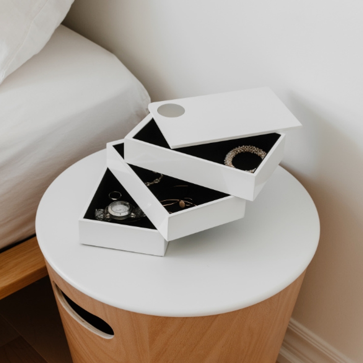 ジュエリーボックス スピンドルボックス 回転式 | livingut | 詳細画像3 