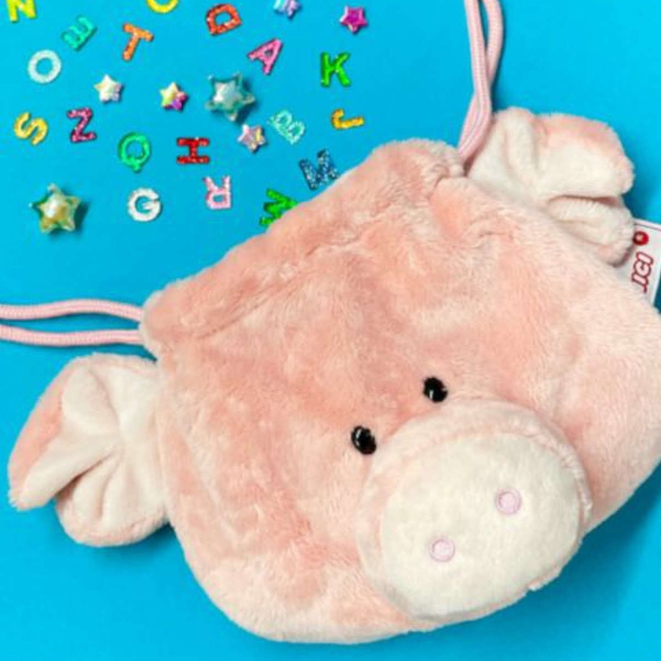 フィギュアフェイスポーチ NICI ピンクピッグ | livingut | 詳細画像1 