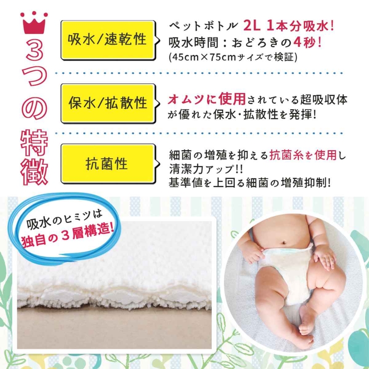 バスマット 吸水名人 60×100cm | livingut | 詳細画像18 