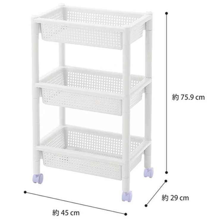 マルチワゴン システムバスケット キャスター付き | livingut | 詳細画像2 