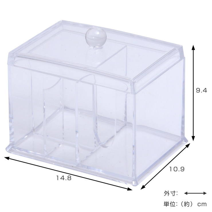 収納ケース コットン 綿棒ケース | livingut | 詳細画像2 