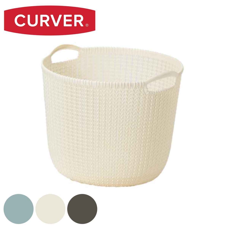 ランドリーバスケット CURVER ニットラウンドバスケット | livingut | 詳細画像1 