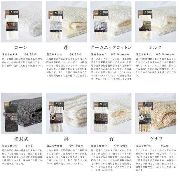 ボディタオル ブレスボディタオル ビンチョウタン | livingut | 詳細画像6 
