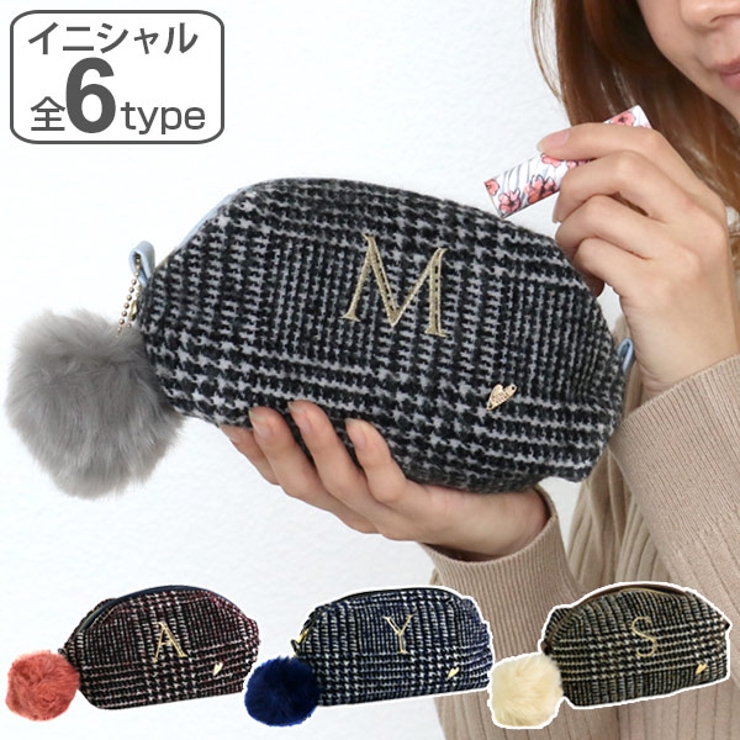 ポーチ Plaid イニシャル | livingut | 詳細画像1 