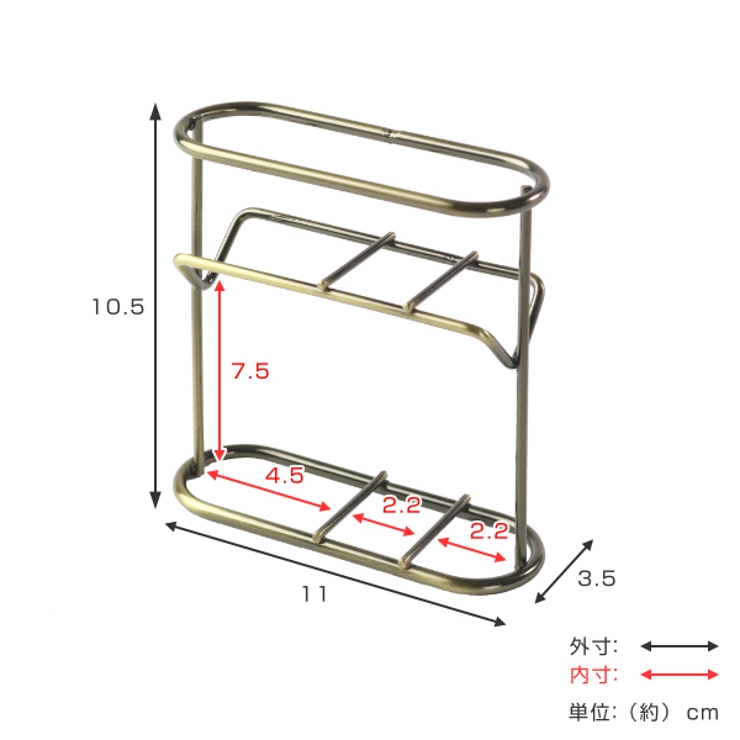 歯ブラシスタンド Tralle Wire | livingut | 詳細画像3 