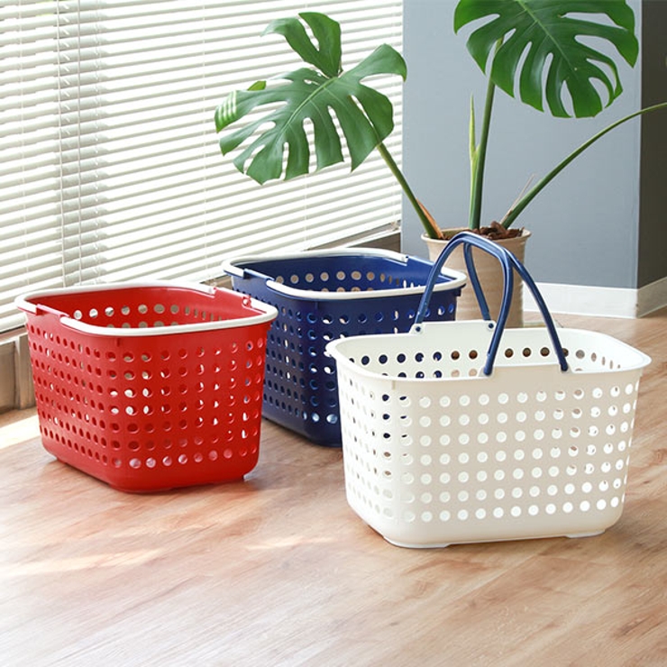ランドリーバスケット 浅型 ドットバスケット | livingut | 詳細画像6 