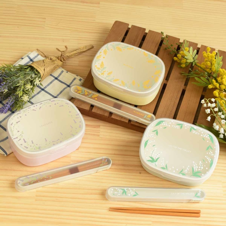 お弁当箱 フルール ワンタッチランチBOX[品番：KRFH0042424]｜livingut