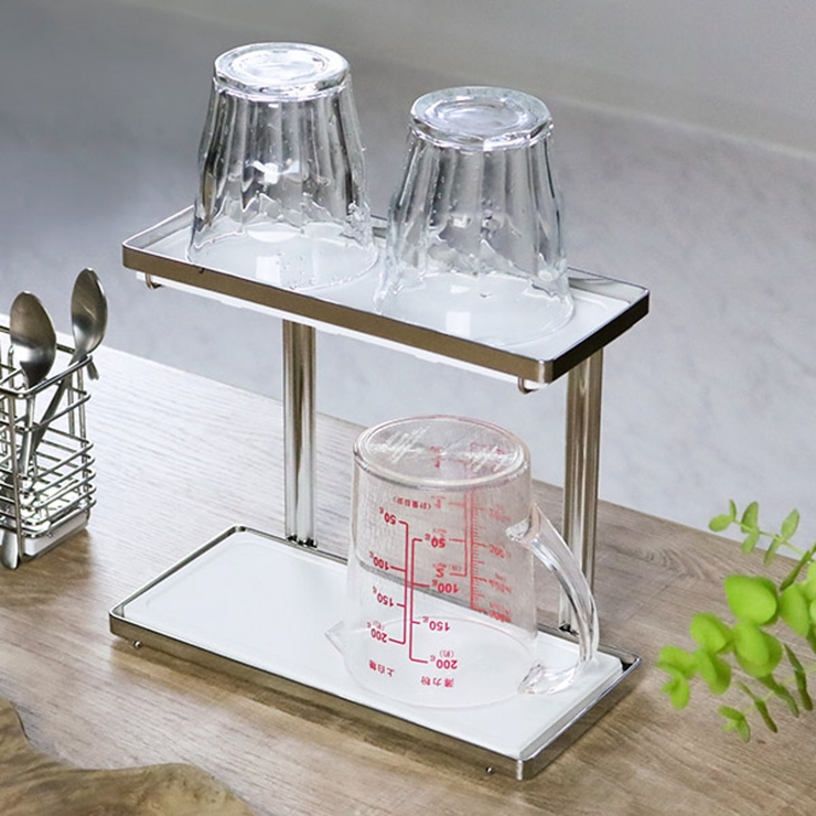 グラススタンド Karari+ワイヤー フリーラック2段 | livingut | 詳細画像1 