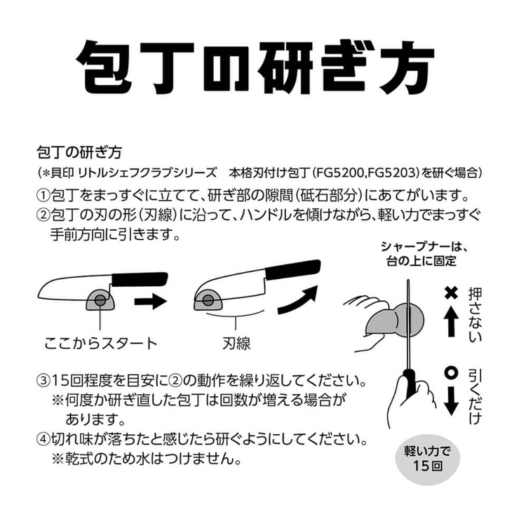 シャープナー 子ども用包丁研ぎ リトルシェフクラブ | livingut | 詳細画像3 