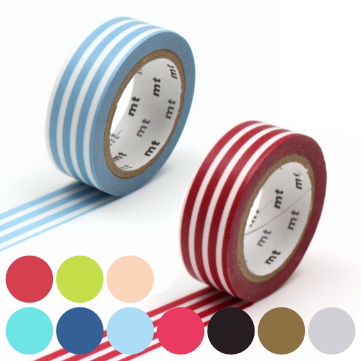 マスキングテープ 幅15mm×7m ボーダー | livingut | 詳細画像1 