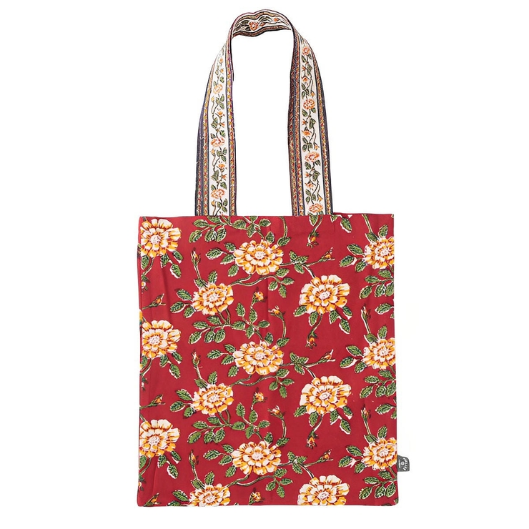 トートバッグ ブロックプリント 花柄 | livingut | 詳細画像10 