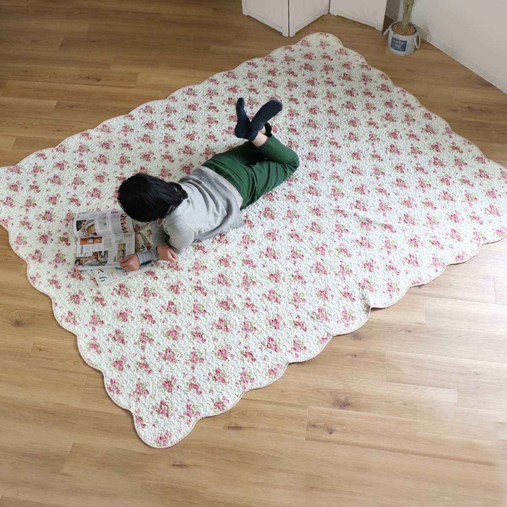 マルチカバー 花柄ウォッシュキルトマルチカバー 190×240cm | livingut | 詳細画像17