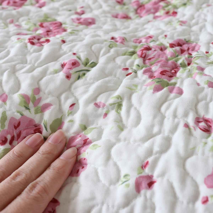 マルチカバー 花柄ウォッシュキルトマルチカバー 190×240cm | livingut | 詳細画像7