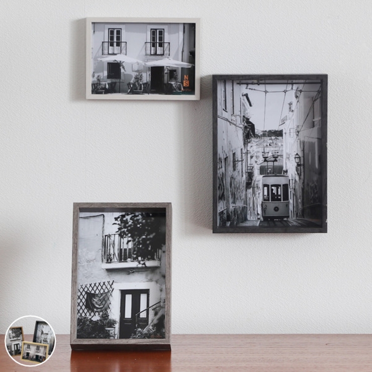 フォトフレーム 3点セット 壁掛[品番：KRFH0013329]｜livingut