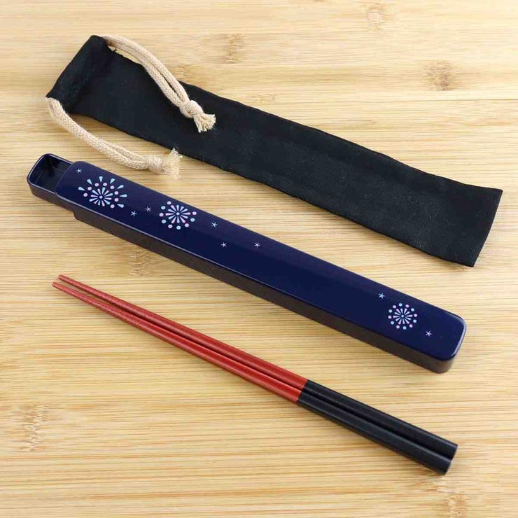巾着付き箸箱セット 21cm 花火 | livingut | 詳細画像1 