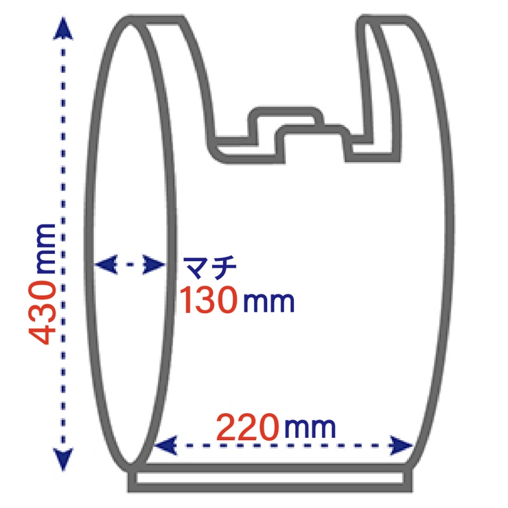 レジ袋 43×22cm マチ13cm | livingut | 詳細画像3 