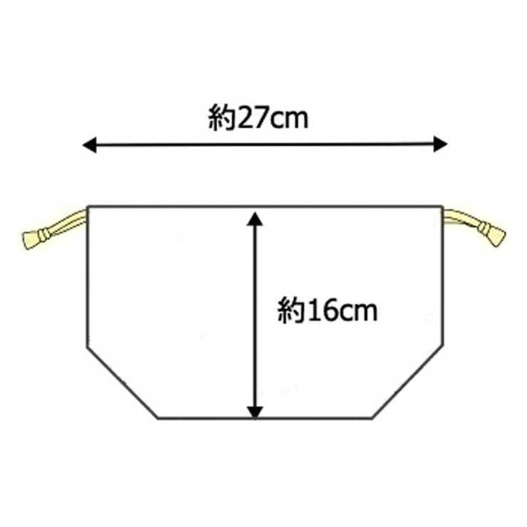 お弁当袋 ランチ巾着 がんばれ | livingut | 詳細画像2 