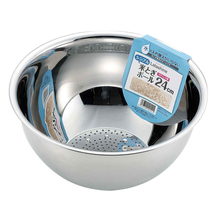 米とぎボウル 24cm ステンレス製 | livingut | 詳細画像2 