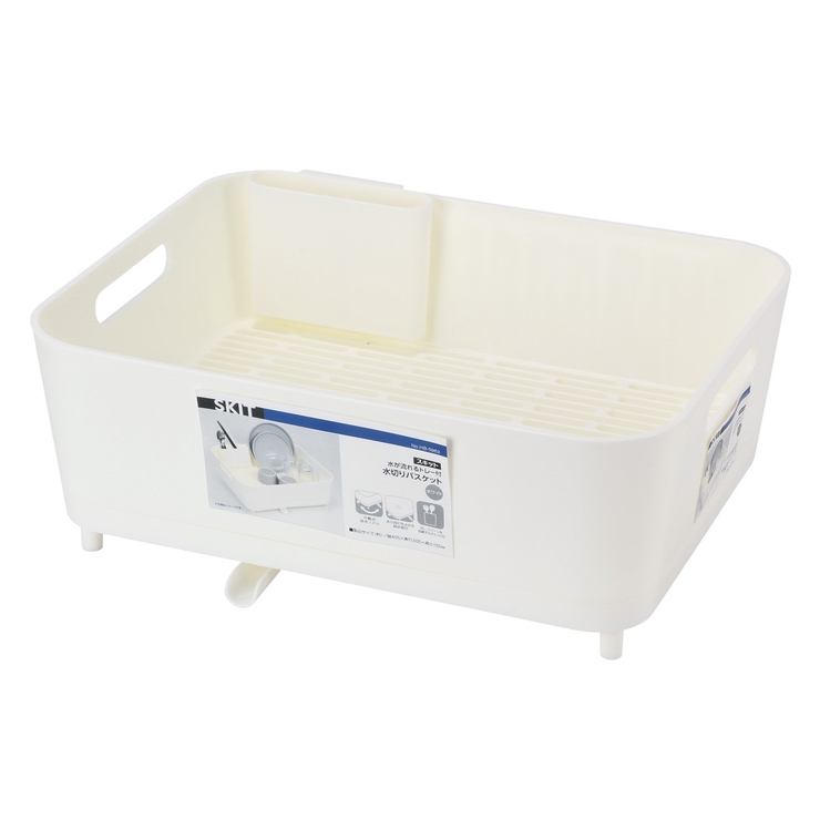 水切りラック スキット 水が流れるトレー付水切りバスケット | livingut | 詳細画像6 
