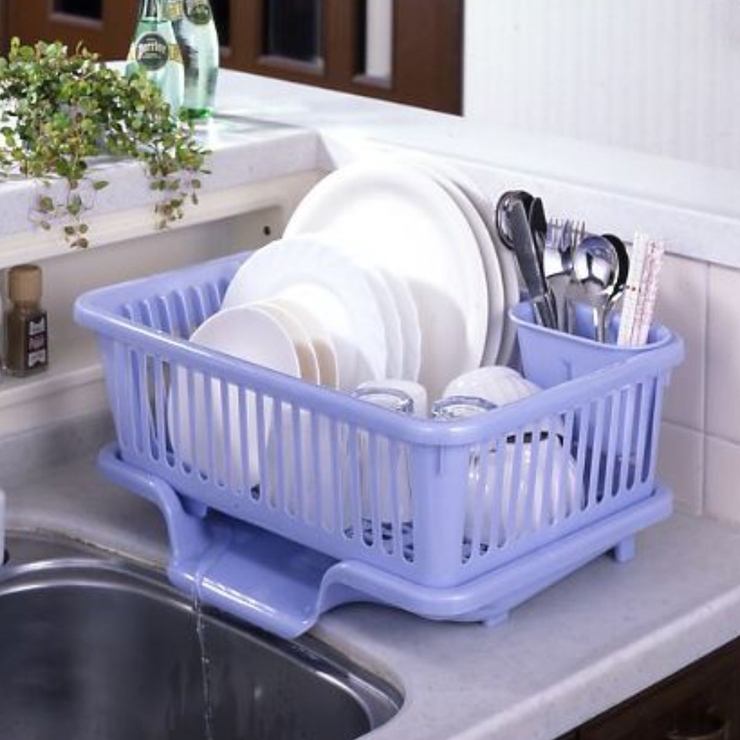 水切りかご 縦型 カトラリーポケット付き | livingut | 詳細画像3 