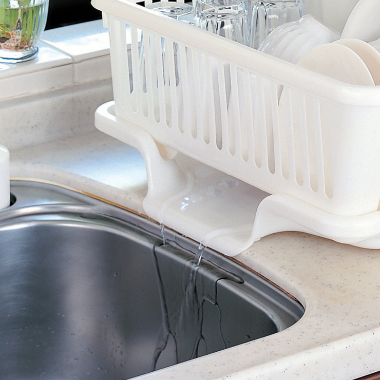 水切りかご 縦型 カトラリーポケット付き | livingut | 詳細画像4 