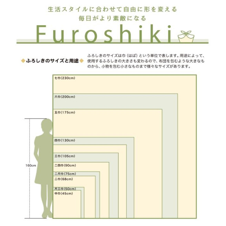 風呂敷 さざら織両面ふろしき 二巾 | livingut | 詳細画像5 