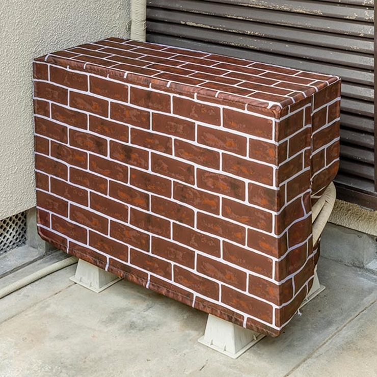 室外機カバー フリーサイズ レンガ柄 | livingut | 詳細画像1 