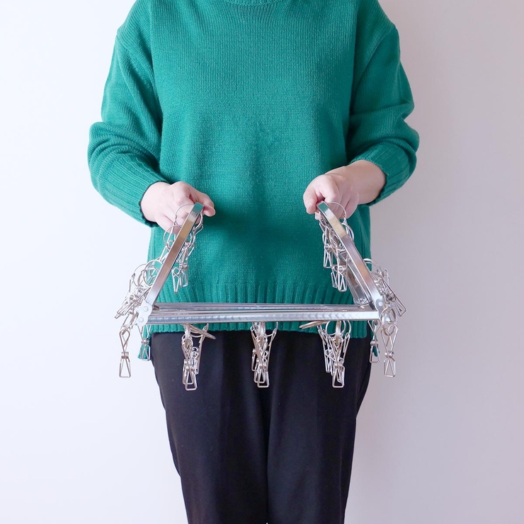 ステンレスハンガー 洗濯ハンガー NEWダイレクトステンレスハンガー32ピンチ | livingut | 詳細画像6 