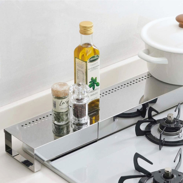 排気口カバー 排気口をカバーできるコンロ奥ラック 伸縮 | livingut | 詳細画像8 