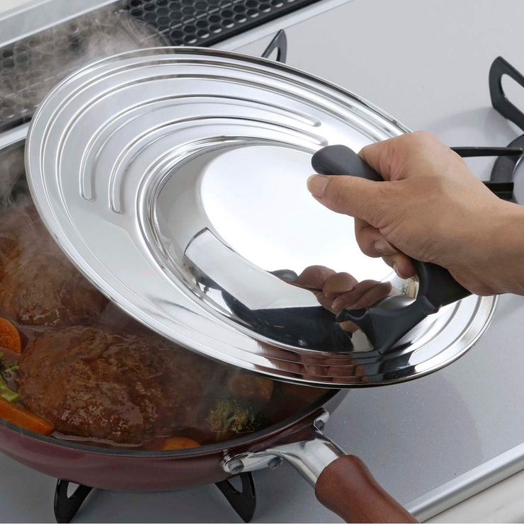 フライパン蓋 18～26cm スタンド付き | livingut | 詳細画像3 