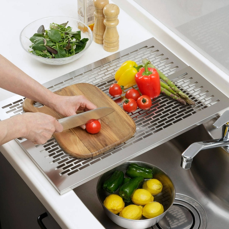 水切りラック オールステンレス 頑丈スライド作業台 | livingut | 詳細画像8 