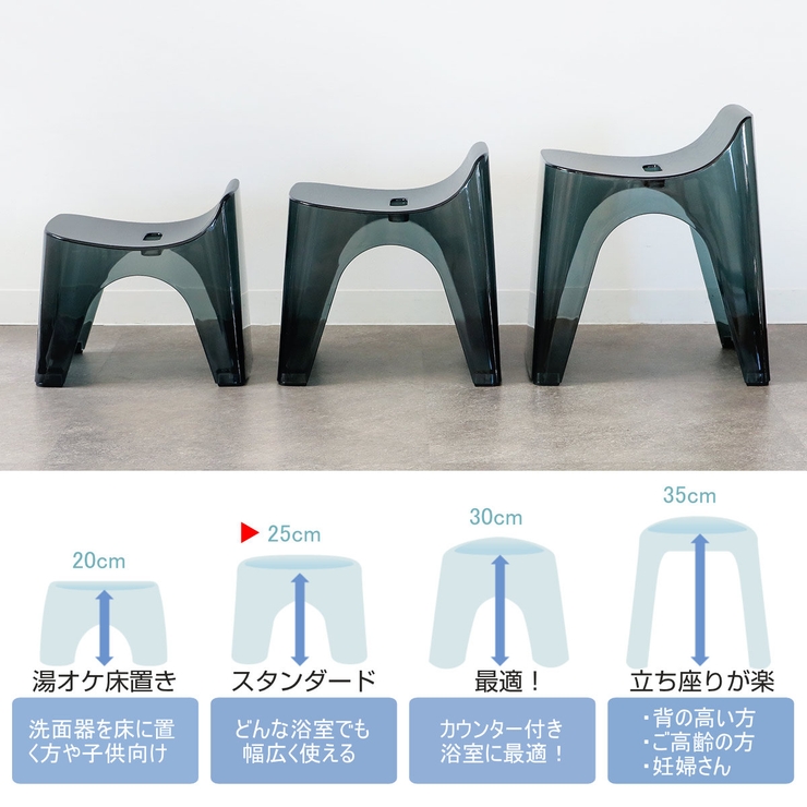 風呂椅子 ヒューバス バススツール | livingut | 詳細画像5 
