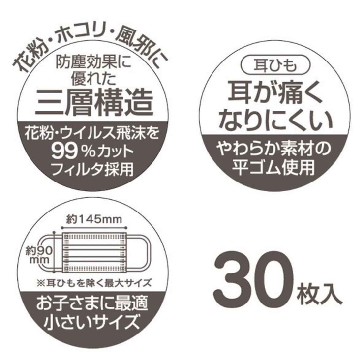 子供用マスク 不織布 30枚入り | livingut | 詳細画像3 