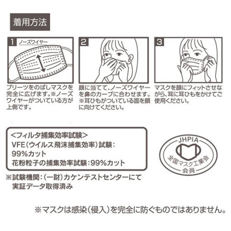 プリーツマスク 子ども用 10枚入り | livingut | 詳細画像6 