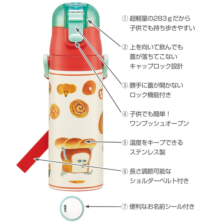 水筒 470ml 超軽量ダイレクトボトル | livingut | 詳細画像2 