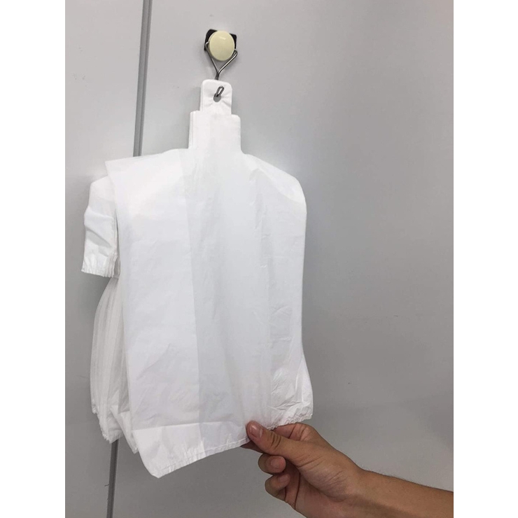 ポリ袋 ゴミ袋 手提げ袋 乳白 Sサイズ 100枚入 エプロンブロック | livingut | 詳細画像5 
