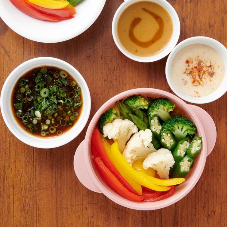 電子レンジ 調理器具 お皿になるレンジでヘルシー蒸し野菜 | livingut | 詳細画像4 