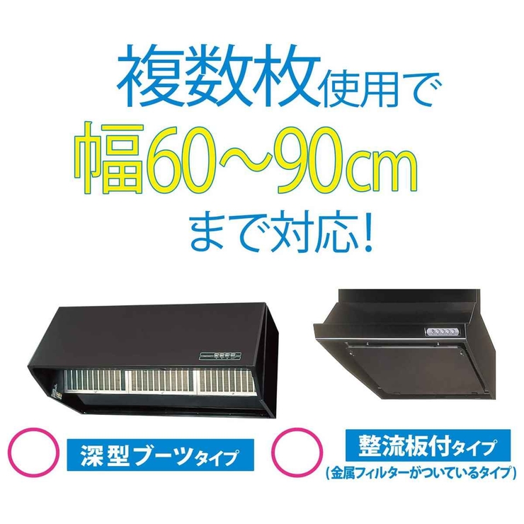 レンジフードフィルター 60cmに切れてるパッと貼るだけ換気扇フィルター 5枚入 | livingut | 詳細画像5 